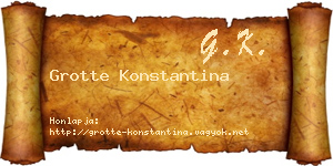 Grotte Konstantina névjegykártya